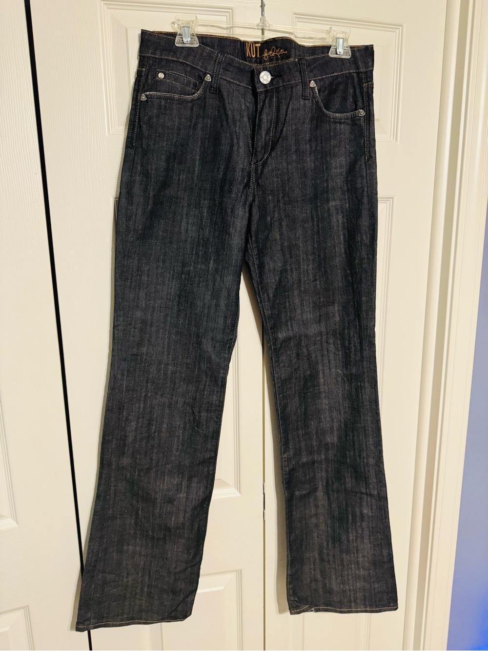 Kut From The Kloth Boot-cut Dark Black Wash Jeans